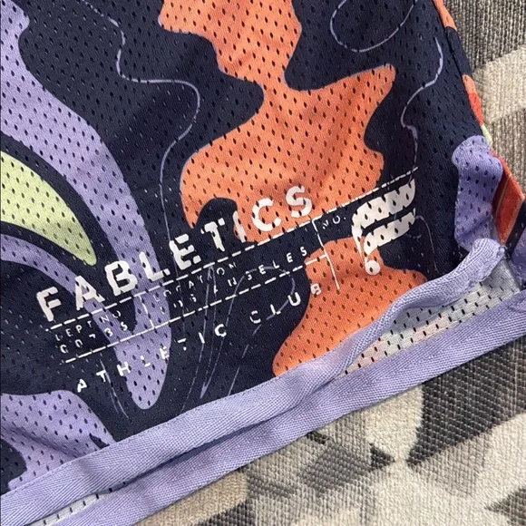 Fabletics Multicolor Abstract Athletic Shorts - Picture 2 of 5